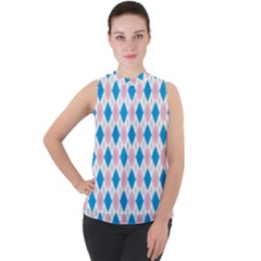 Argyle 316838 960 720 Mock Neck Chiffon Sleeveless Top by vintage2030