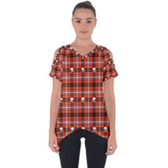 Plaid 857955 960 720 Cut Out Side Drop Tee by vintage2030