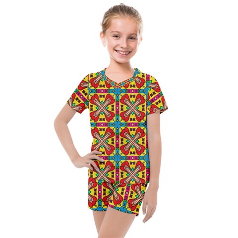Seamless Kids  Mesh Tee And Shorts Set by Sobalvarro