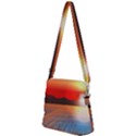 Sunset Water River Sea Sunrays Zipper Messenger Bag View2