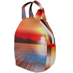 Sunset Water River Sea Sunrays Travel Backpacks by Mariart