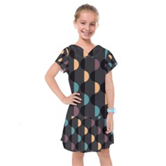 Abstract Background Modern Design Kids  Drop Waist Dress by Wegoenart