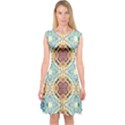 Pattern Capsleeve Midi Dress View1