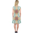 Pattern Capsleeve Midi Dress View2