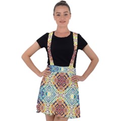 Pattern Velvet Suspender Skater Skirt by Sobalvarro