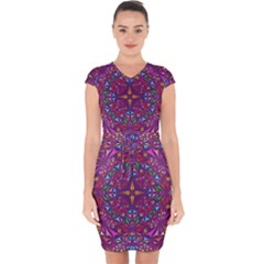 Kaleidoscope  Capsleeve Drawstring Dress  by Sobalvarro