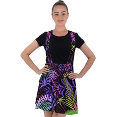 Leaves  Velvet Suspender Skater Skirt by Sobalvarro