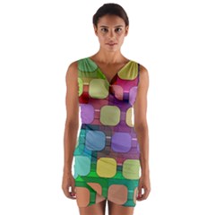 Pattern  Wrap Front Bodycon Dress by Sobalvarro
