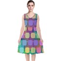 Pattern  V-Neck Midi Sleeveless Dress  View1