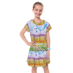 Mendoza Argentina Field Nature Kids  Drop Waist Dress by Wegoenart