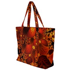 Leaf Autumn Nature Background Zip Up Canvas Bag by Wegoenart