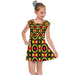 Abstract 44 1 Kids  Cap Sleeve Dress by ArtworkByPatrick