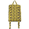 Retro Girl Daisy Chain Pattern Yellow Buckle Everyday Backpack View3