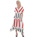 More Love More Cross Front Sharkbite Hem Maxi Dress View1