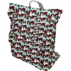 Vintage Hippie Girl Pattern Blue Buckle Up Backpack by snowwhitegirl