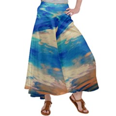 Skydiving 1 1 Satin Palazzo Pants by bestdesignintheworld