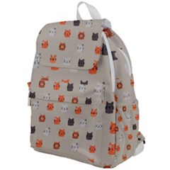 Cat Faces Pattern Top Flap Backpack by Vaneshart