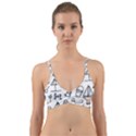 Black And White Summer Vector Pattern Wrap Around Bikini Top View1