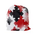 Black And Red Multi Direction Drawstring Pouch (XL) View2