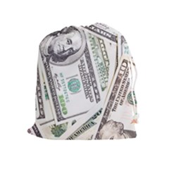 Mixed Dollars Drawstring Pouch (xl) by Vaneshart