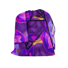 Background Wallpaper Flower Drawstring Pouch (xl) by Vaneshart