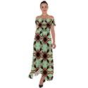 Christmas Pattern Off Shoulder Open Front Chiffon Dress View1