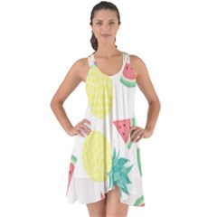 Vector Seamless Pattern With Pineapples Show Some Back Chiffon Dress by Vaneshart