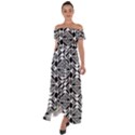 Graphic Design Decoration Abstract Seamless Pattern Off Shoulder Open Front Chiffon Dress View1