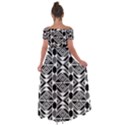 Graphic Design Decoration Abstract Seamless Pattern Off Shoulder Open Front Chiffon Dress View2