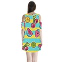Summer Fruits Patterns Shoulder Cutout Velvet One Piece View2