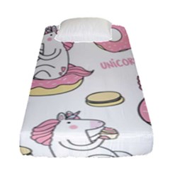 Unicorn Seamless Pattern Background Vector (1) Fitted Sheet (single Size) by Sobalvarro