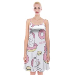 Unicorn Seamless Pattern Background Vector (1) Spaghetti Strap Velvet Dress by Sobalvarro