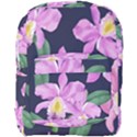 Vector Hand Drawn Orchid Flower Pattern Full Print Backpack View1