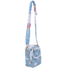 Unicorn Seamless Pattern Background Vector (2) Shoulder Strap Belt Bag by Sobalvarro