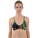 Abstract Seamless Pattern With Tropical Leaves Wrap Around Bikini Top View1