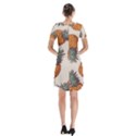 Seamless Pattern With Vector Illustrations Pineapples Short Sleeve V-neck Flare Dress View2