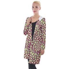 Green Red Abstract    Hooded Pocket Cardigan by 1dsign