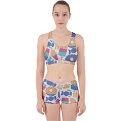 Icecream Pattern Pastel Sumer Work It Out Gym Set by Vaneshart