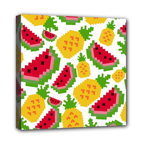 Watermelon Pattern Se Fruit Summer Mini Canvas 8  X 8  (stretched) by Vaneshart