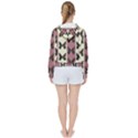 Butterflies Pink Old Old Texture Women s Tie Up Sweat View2