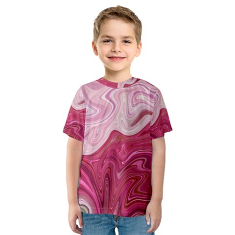 Liquid Marble Trending Abstract Paint Kids  Sport Mesh Tee by Vaneshart