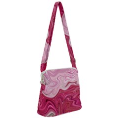 Liquid Marble Trending Abstract Paint Zipper Messenger Bag by Vaneshart