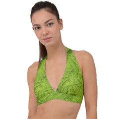 Structure Nature Texture Pattern Halter Plunge Bikini Top by Vaneshart