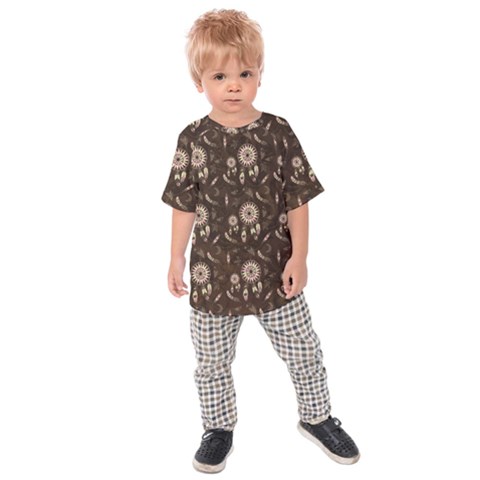 Wonderful Pattern With Dreamcatcher Kids  Raglan Tee by FantasyWorld7