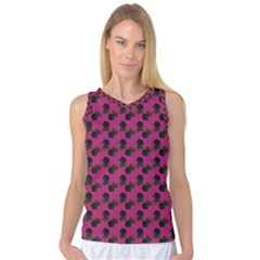 Black Rose Pink Women s Basketball Tank Top by snowwhitegirl