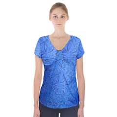 Fashion Week Runway Exclusive Design By Traci K Short Sleeve Front Detail Top by tracikcollection
