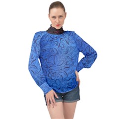 Fashion Week Runway Exclusive Design By Traci K High Neck Long Sleeve Chiffon Top by tracikcollection