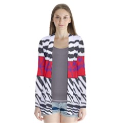 Striped By Traci K Drape Collar Cardigan by tracikcollection