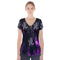 Fushion By Traci K Short Sleeve Front Detail Top by tracikcollection