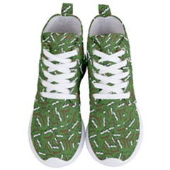 Pepe The Frog Face Pattern Green Kekistan Meme Women s Lightweight High Top Sneakers by snek